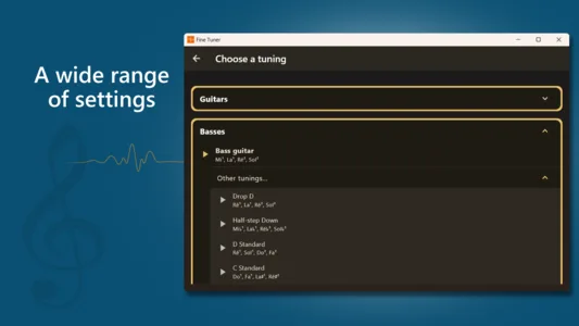 Fine Tuner Windows additional tuning preferences