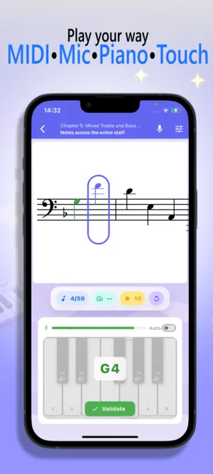 NoteRider iOS note reading customization settings