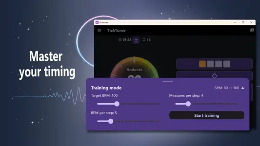 TickTuner Windows training and speed reduction options